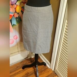 J. Crew Heather Grey Pencil Skirt, Size 2